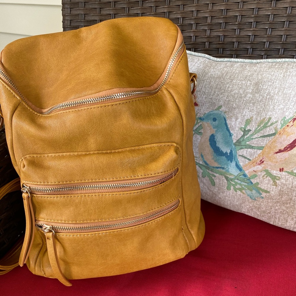 MMS Vegan Leather Backpack Handbag